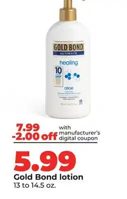 Hy-Vee Gold Bond lotion offer
