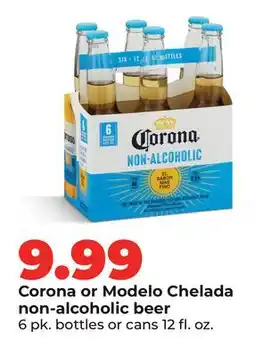 Hy-Vee Corona or Modelo Chelada non-alcoholic beer offer