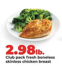 Hy-Vee Club pack fresh boneless skinless chicken breast offer