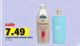 Meijer Jergens Hand or Body Lotion offer