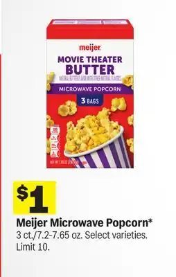 Meijer Meijer Microwave Popcorn offer