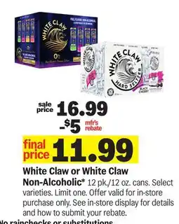 Meijer White Claw or White Claw Non-Alcoholic offer