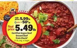 Meijer Certified Angus Beef Ground Beef from Chuck offer