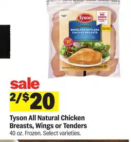 Meijer Tyson All Natural Chicken Breasts, Wings or Tenders offer