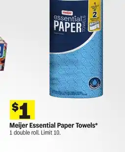 Meijer Meijer Essential Paper Towels offer