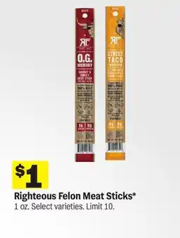 Meijer Righteous Felon Meat Sticks offer