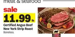 Meijer Certified Angus Beef New York Strip Roast offer