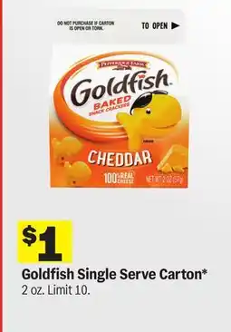 Meijer Goldfish Single Serve Carton offer