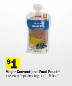 Meijer Meijer Conventional Food Pouch offer