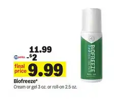 Meijer Biofreeze offer