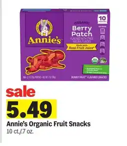 Meijer Annie's Organic Fruit Snacks offer