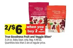 Meijer True Goodness Fruit and Veggie Bites offer