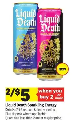 Meijer Liquid Death Sparkling Energy offer