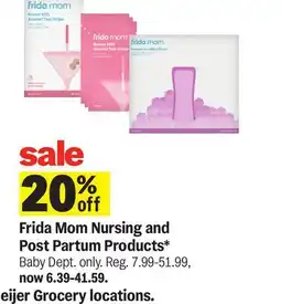 Meijer Frida Mom Nursing and Post Partum Products offer