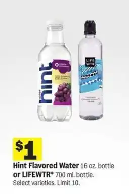 Meijer Hint Flavored Water or LIFEWTR offer