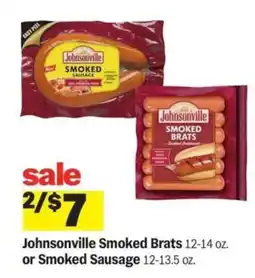 Meijer Johnsonville Smoked Brats or Smoked Sausage offer