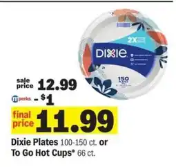 Meijer Dixie Plates or To Go Hot Cups offer