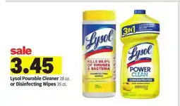 Meijer Lysol Pourable Cleaner or Disinfecting Wipes offer