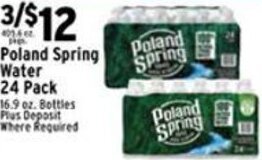 Met Foodmarkets Poland Spring Water 24 Pack offer