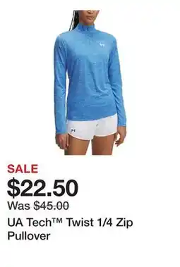 Belk UA Tech Twist 1/4 Zip Pullover offer
