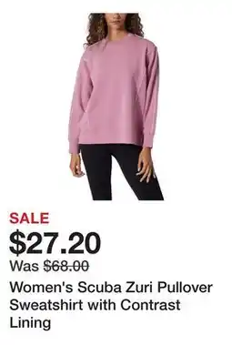 Belk Women's Scuba Zuri Pullover Sweatshirt with Contrast Lining offer