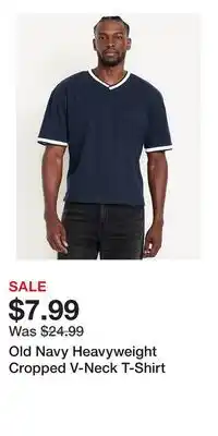 Old Navy Old Navy Heavyweight Cropped V-Neck T-Shirt offer