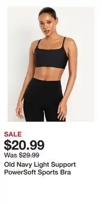 Old Navy Old Navy Light Support PowerSoft Sports Bra offer