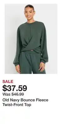 Old Navy Old Navy Bounce Fleece Twist-Front Top offer