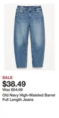 Old Navy Old Navy High-Waisted Barrel Full Length Jeans offer