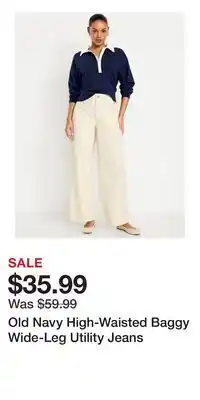 Old Navy Old Navy High-Waisted Baggy Wide-Leg Utility Jeans offer