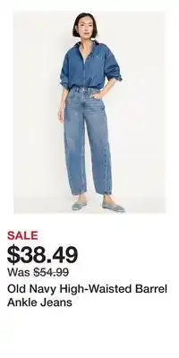 Old Navy Old Navy High-Waisted Barrel Ankle Jeans offer