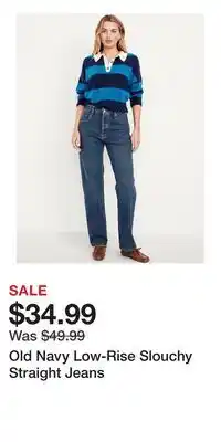Old Navy Old Navy Low-Rise Slouchy Straight Jeans offer