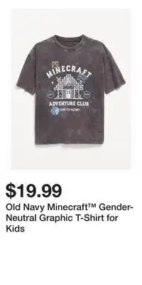 Old Navy Old Navy Minecraft Gender-Neutral Graphic T-Shirt for Kids offer