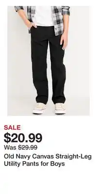 Old Navy Old Navy Canvas Straight-Leg Utility Pants for Boys offer