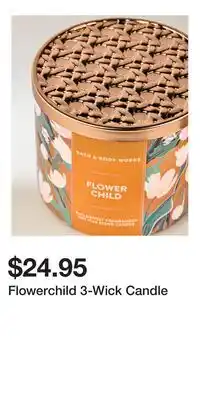 Bath & Body Works Flowerchild 3-Wick Candle offer