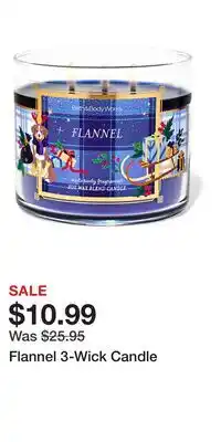 Bath & Body Works Flannel 3-Wick Candle offer