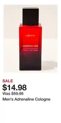 Bath & Body Works Men's Adrenaline Cologne offer