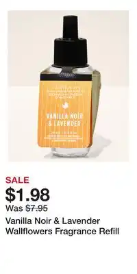 Bath & Body Works Vanilla Noir & Lavender Wallflowers Fragrance Refill offer