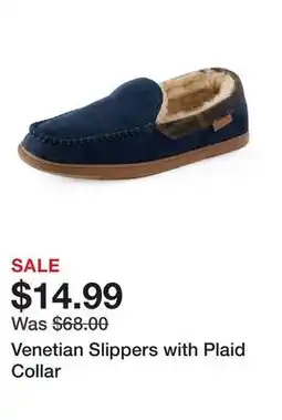 Belk Venetian Slippers with Plaid Collar offer