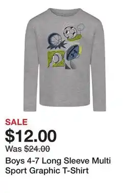 Belk Boys 4-7 Long Sleeve Multi Sport Graphic T-Shirt offer