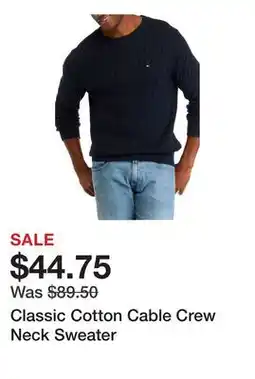 Belk Classic Cotton Cable Crew Neck Sweater offer
