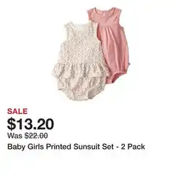Belk Baby Girls Printed Sunsuit Set offer