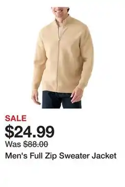 Belk Men's Full Zip Sweater Jacket offer