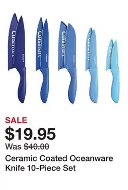 Belk Ceramic Coated Oceanware Knife 10-Piece Set offer
