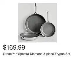 Costco GreenPan Spectra Diamond 3-piece Frypan Set offer