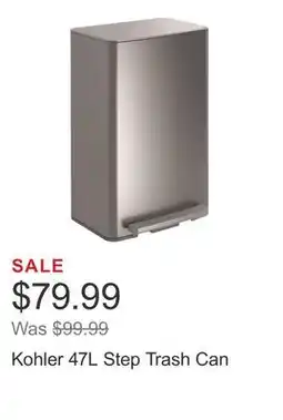 Costco Kohler 47L Step Trash Can offer