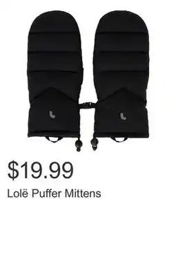 Costco Lolë Puffer Mittens offer