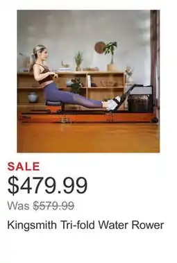 Costco Kingsmith Tri-fold Water Rower offer