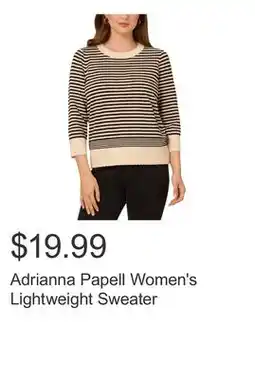 Costco Adrianna Papell Women's Lightweight Sweater offer