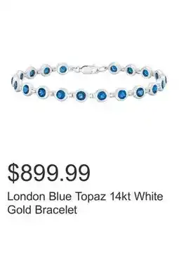 Costco London Blue Topaz 14kt White Gold Bracelet offer